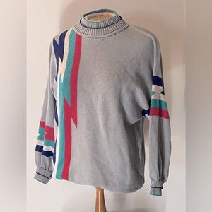 Vintage Lightening Bolt Sweater - Oversized Small - Medium